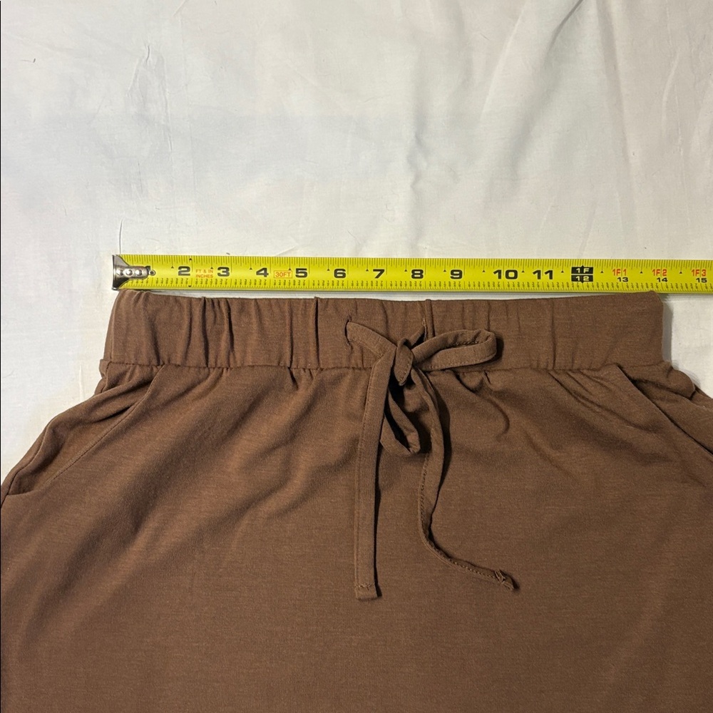 Zenana Outfitters Brown Midi Skirt SZ XL - Picture 9 of 10